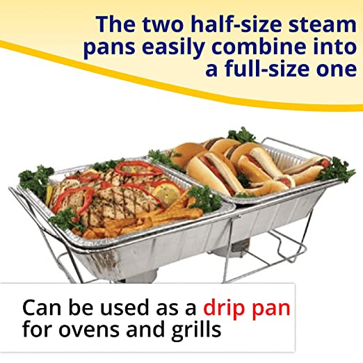 Full Size Aluminum Steam Table Pans for Roasting, BBQ 